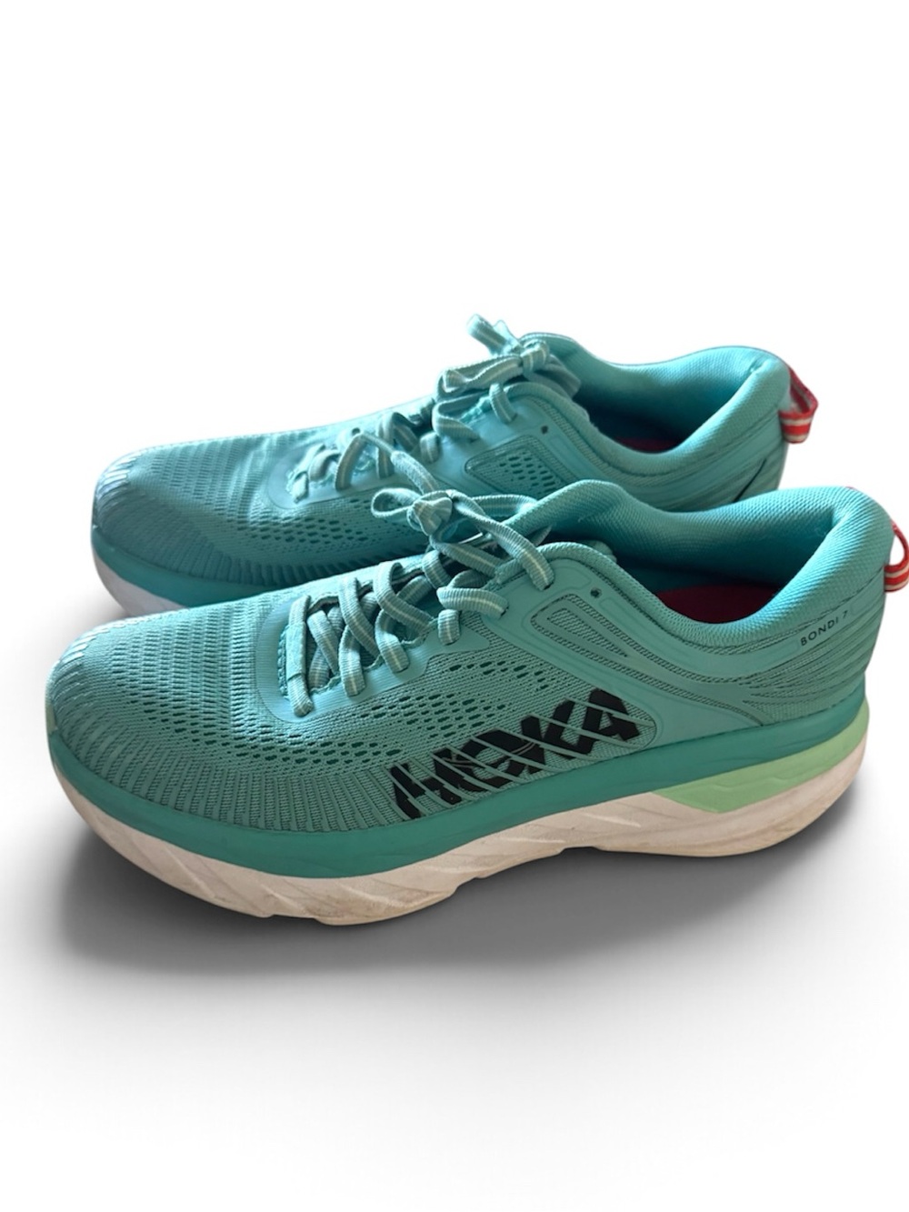 Hoka One One Bondi 7 Women’s Teal Running Shoes Ladies 7.5